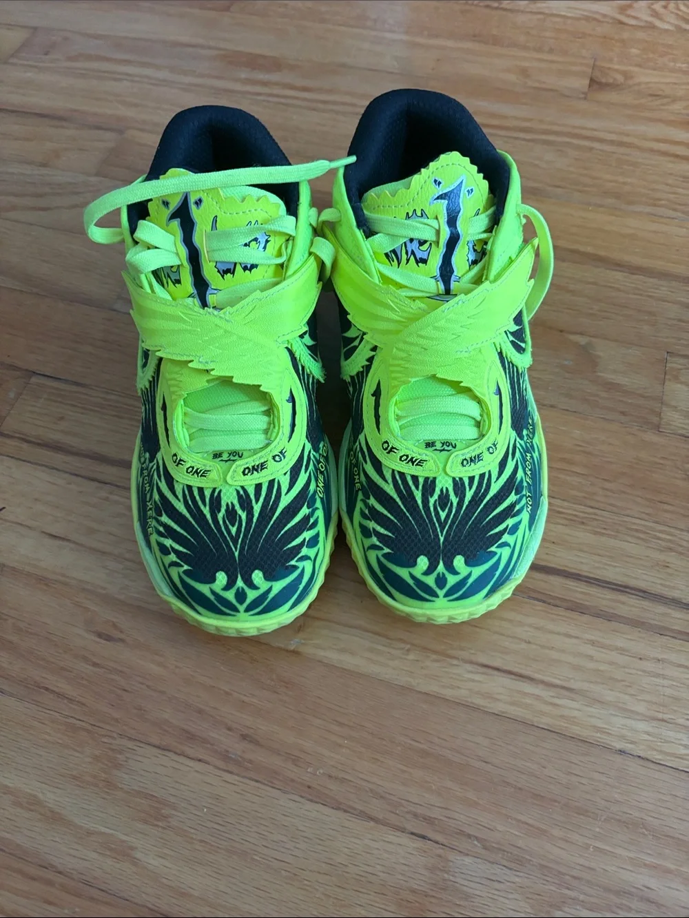Puma Kids Neon Yellow and Black MB.05 Voltage Sneakers